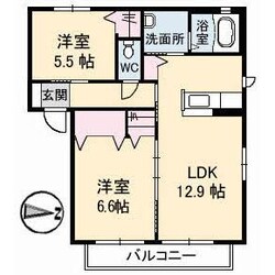 メゾン・ド・ロズⅡの物件間取画像